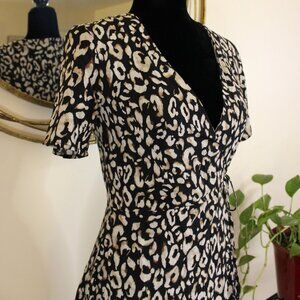 Meow! Animal Print Wrap Dress.